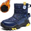 Осенне-зимние нескользящие износостойкие толстые бархатные теплые уличные высокие хлопковые ботинки для мальчиков зимние ботинки для девочек