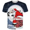 Funny Christmas T-Shirt Men Top 3D Muscle Print Tee Short Sleeve O Neck Streetwear Male Oversized Shirts Casual Harajuku Clothes