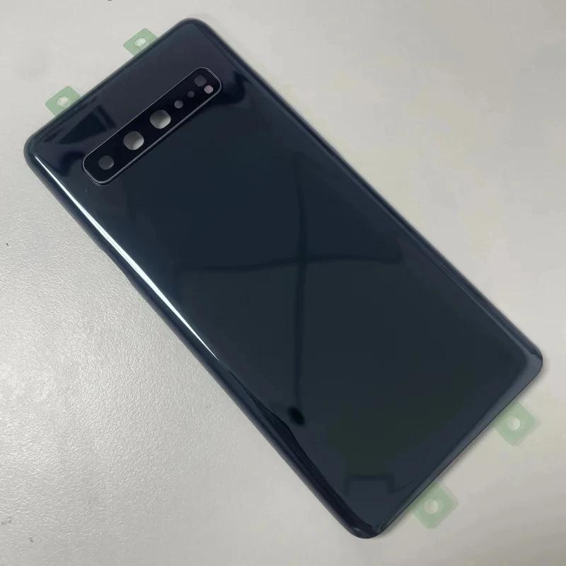 Для Samsung Galaxy S10 5G SM-G977B g977f задняя крышка аккумулятора задняя 3D стеклянная панель корпус чехол объектив камеры замена
