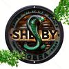 Vintage Shelby Cobra Themed Aluminum Sign, 1pc. 2D Flat Imitation Relief, Wall Hanging Plaque for Garden Outdoor Decor.