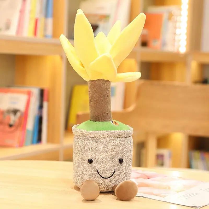 Fun Pot Series Plush Lucky Bamboo Dragon Beard Tree Plants Stuffed Plushies Toys Soft Decor Doll Money Tree Potted Pillow