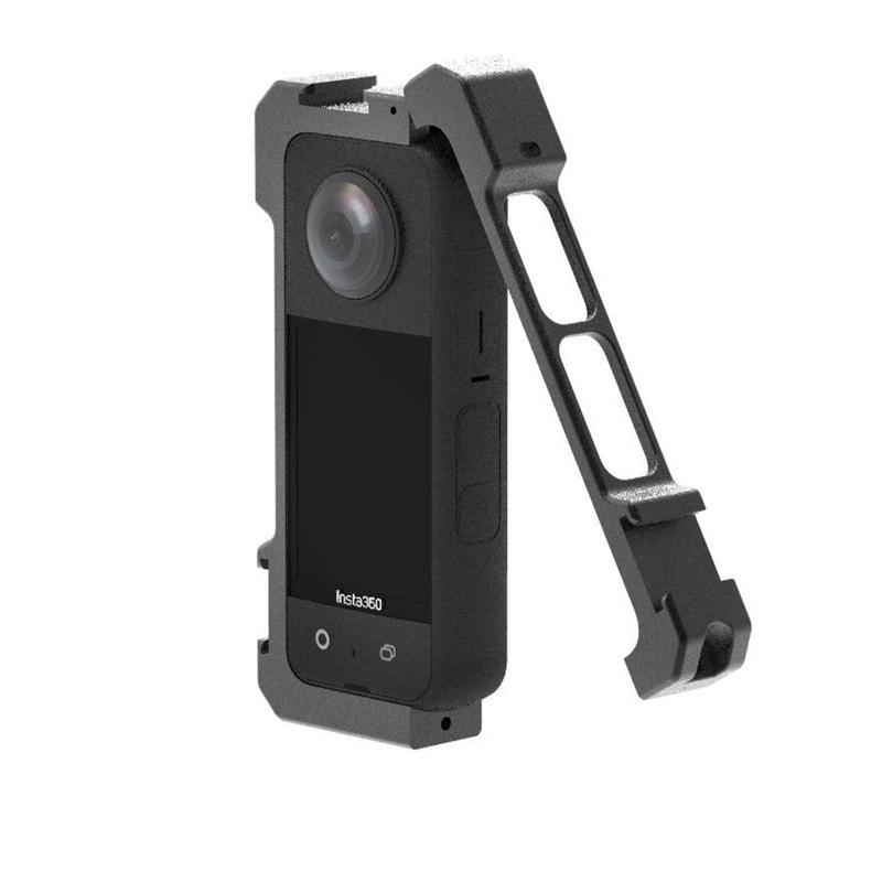 Camera Cage Cnc Aluminum Alloy Protective Frame Compatible For Insta360 X3 Panoramic Action Camera