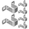 6Pcs Stainless Steel Tube Clamps U Shaped Brackets Mounting Clips For Door Closing Hardware Pipe Woodworking