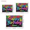 2D Rainbow Graffiti Happy Birthday Backdrop Paint Splatter Party Photography Background Banner
