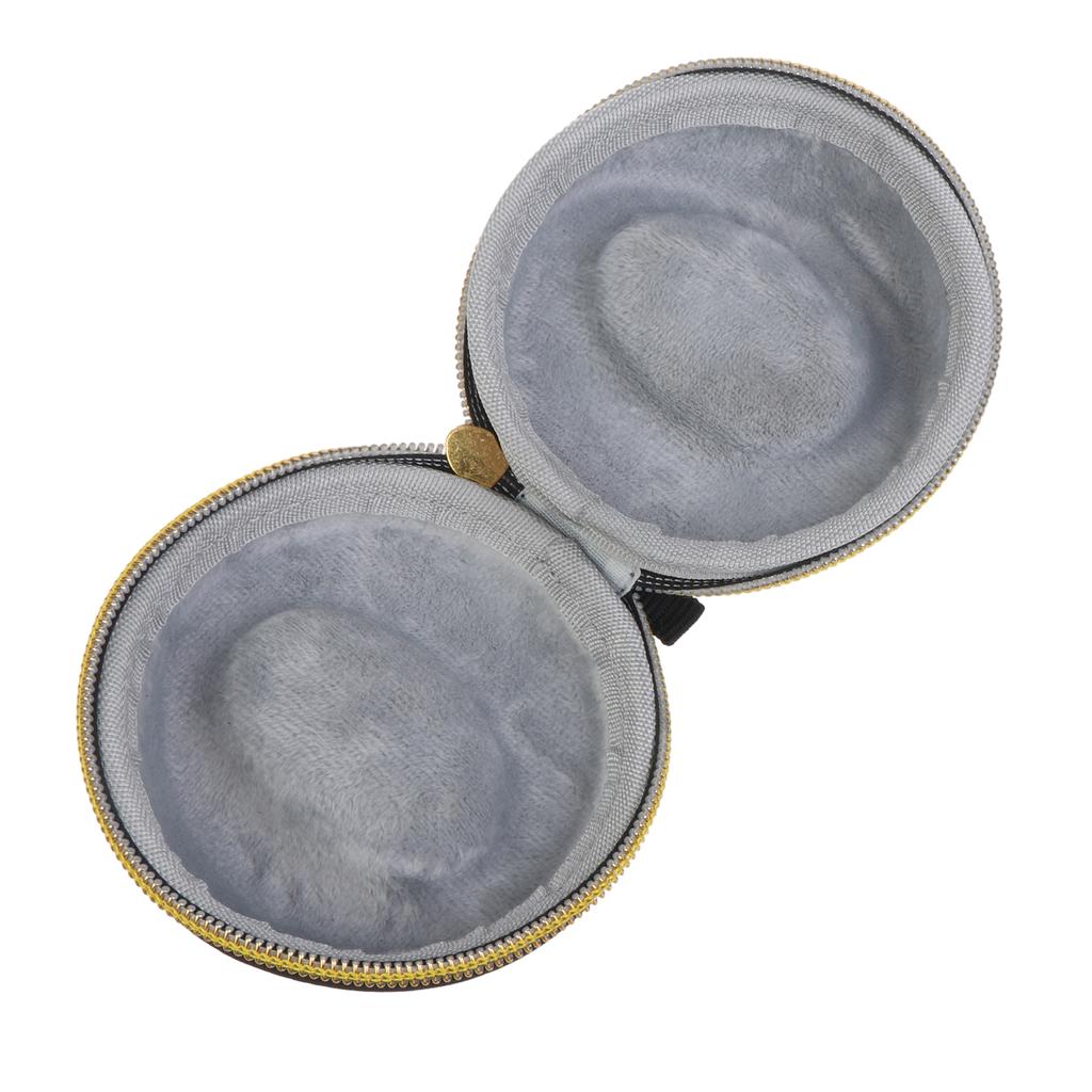 Travel Watch Case,Single Watch Box with Zipper for Storage, Cushioned Round Portable Watch Case for Wristwatches