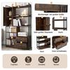 Bookcase, 6 Shelf Bookcase with Doors And Drawers Floor To Ceiling Bookcase, Industrial Bookcase, Steel Shelf,