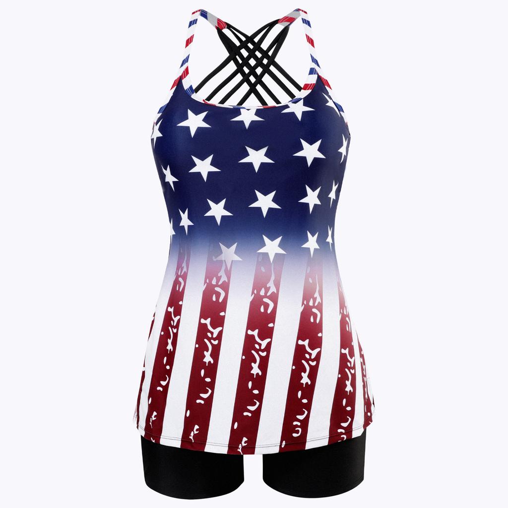 Женский купальник бикини с принтом Lag, круглым вырезом, облегающий, с разрезом