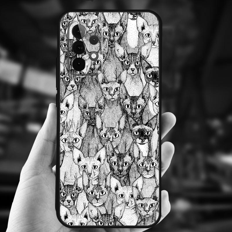 Чехол Сфинкс Кошка Сфинкс Для Samsung Galaxy A34 A06 A05 A32 A16 A55 A36 A26 A54 A14 A22 A52 A35 A15 A53 A13 A56