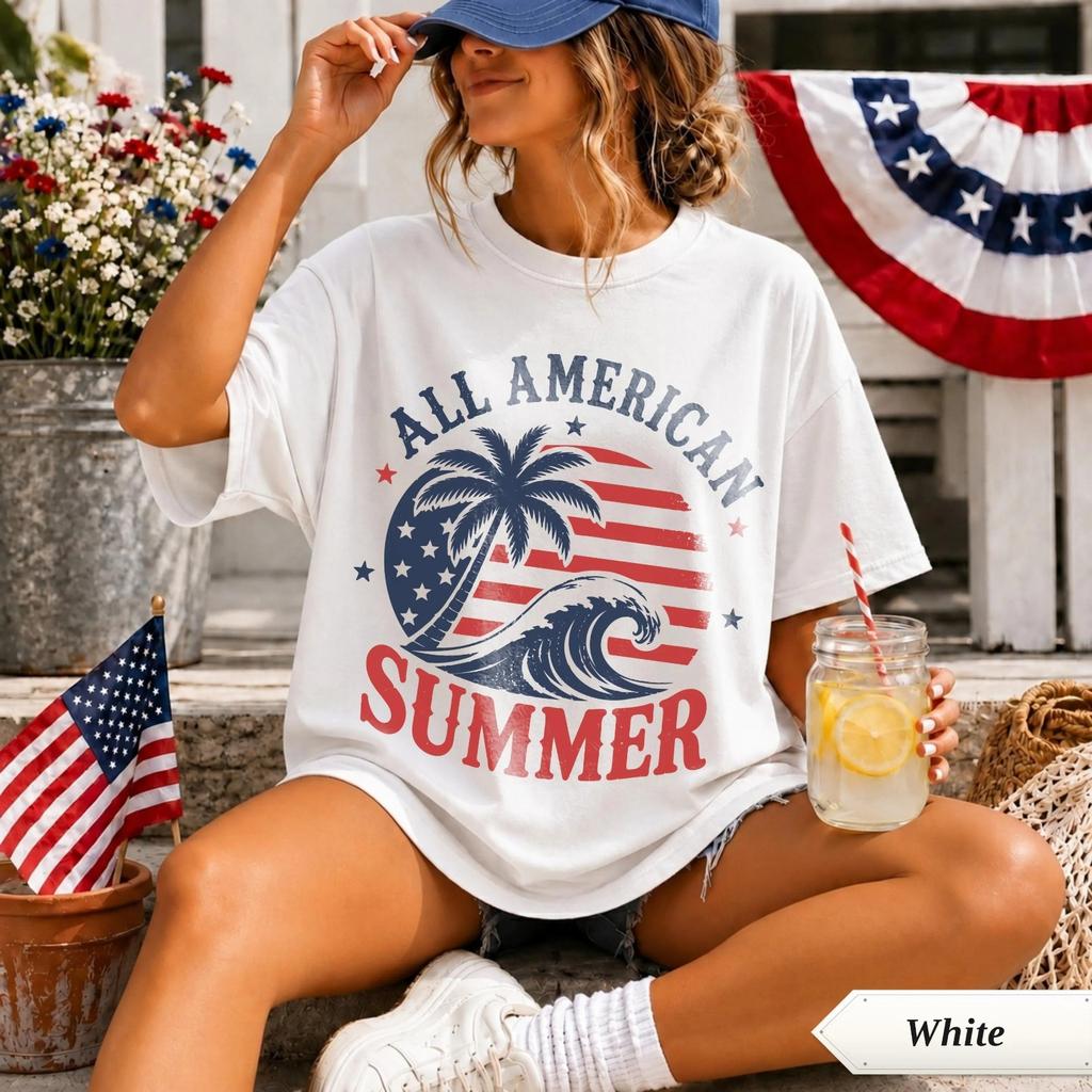 All American Summer Shirt, 4th of July Shirt, Independence Day T-Shirt