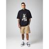 Men's Oversized T-Shirt Black Rabbit Money Bag Graphic Print Streetwear Casual Fashion Top for Daily Wear and Urban Style