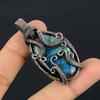 Labradorite Pendant, Handmade Gemstone 999 Copper Wire Wrapped Pendant Antique Jewelry, For Gift Silver Jewelry