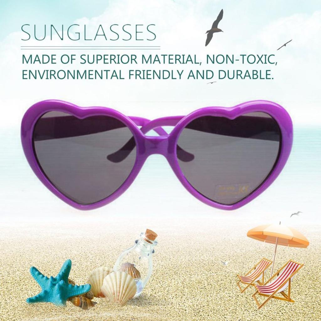 Модные солнцезащитные очки в форме сердца для маленьких принцесс