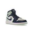 Мужские кроссовки Air Jordan 1 Mid Blue Mint Mystic-Navy Mint-Foam White 554724-413