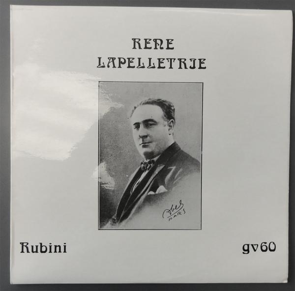 Виниловая пластинка REN LAPELLETRIE Ren Lapelletrie GV60 Rubini Records UK Классика Б/У