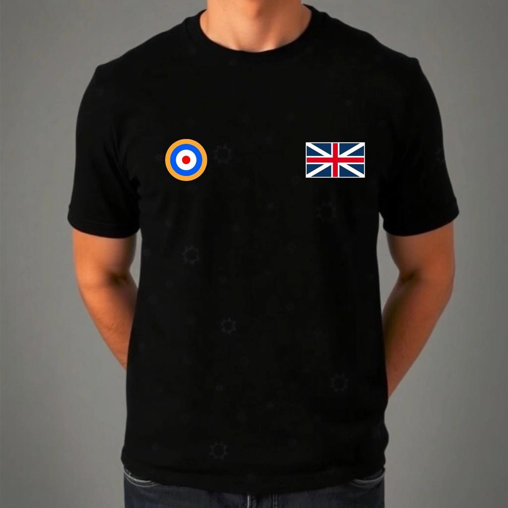 Men's RAF Roundel Union Jack British Flag Royal Air Force Target Unisex T-Shirt