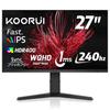 KOORUI Gaming Monitor 240Hz Monitor 27 Inch 27E3QK WQHD(2560×1440) (IPS /1ms OD/AdaptiveSync/HDMI×2 / DisplayPort/Tilt/Height