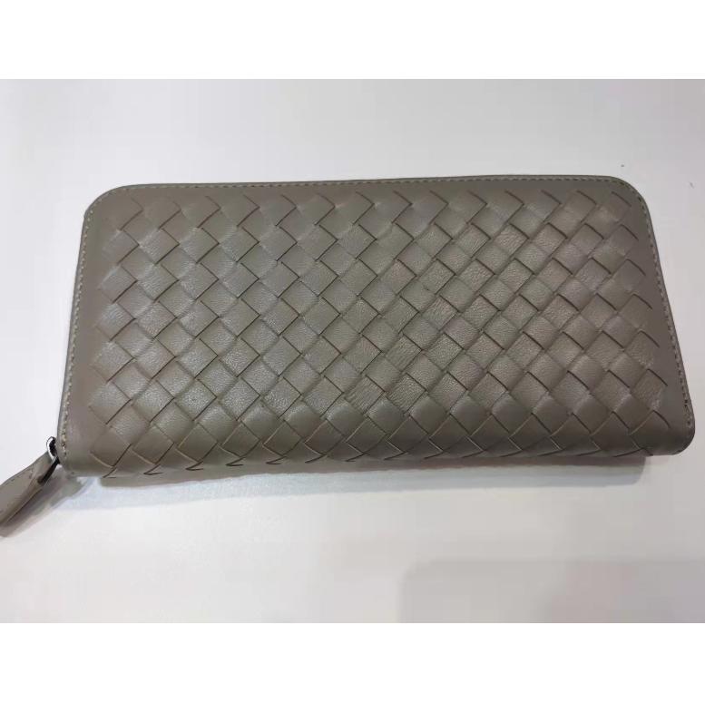 Кожаный плетеный длинный кошелек с несколькими отделениями, простая деловая сумка на молнии, горизонтальный большой кошелек для банкнот