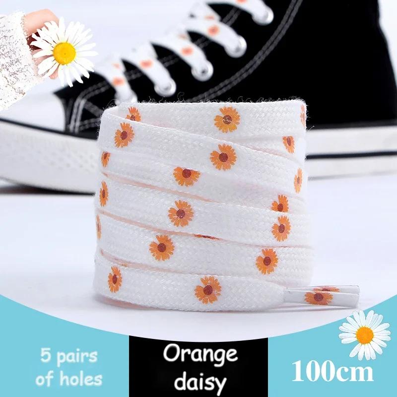 Новые шнурки Daisy Cherry Rope для обуви, шнурки с цветами для кроссовок, ремешок, спортивные шнурки, резинки для обуви AF1/AJ1, аксессуары