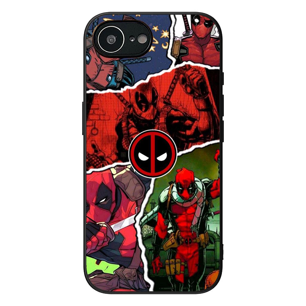 Чехол для телефона Deadpool Marvel для Apple iPhone 16 15 14 11 Pro Max 7 8 Plus SE2 SE3 SE 2022 2020