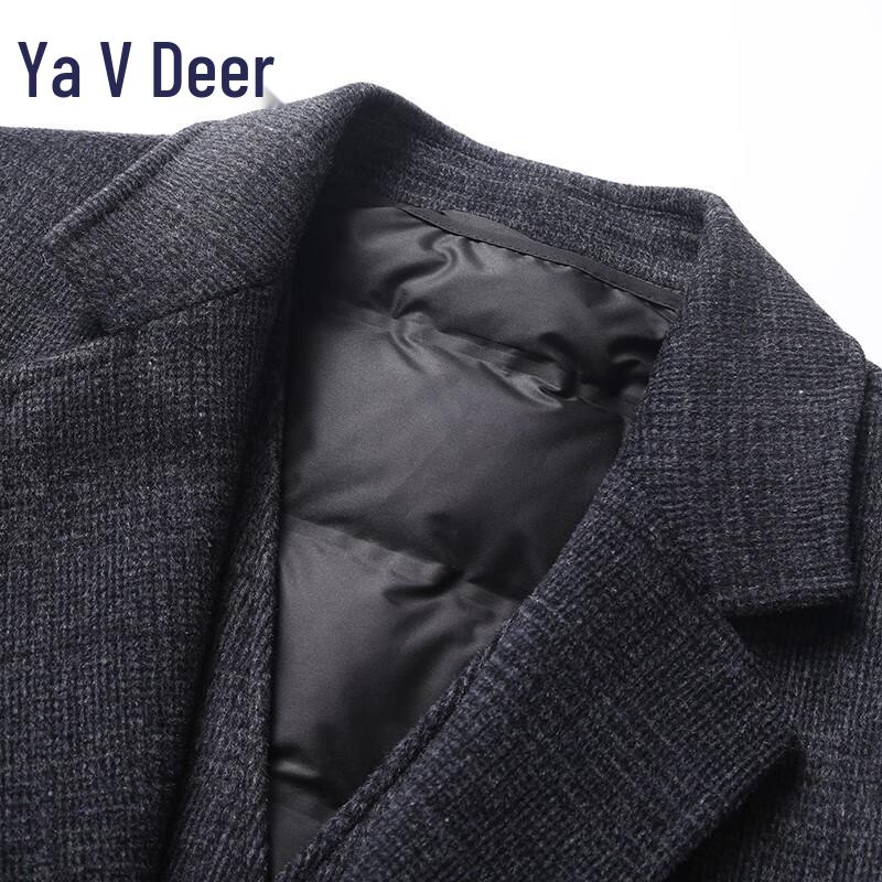 Мужское двустороннее пальто Yalu EY в клетку из смесовой шерсти