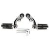 2 Pcs Motorcycle Highway Foot Pegs Chrome Adjustable Comfortable Motorcycle Foot Pegs Footrest Highway Foot Pegs for Davidson (Short Type)