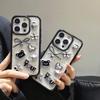 Блестящий 3D Мишка Любовь Бант Цветок Чехол для телефона Для iPhone 16 11 12 13 14 Pro Max 15 Plus Эпоксидная оболочка Девушка Прозрачная крышка