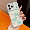 Блестящий бриллиант 3D жемчужный бант чехол для телефона для iPhone 17 AIR 16 15 14 13 Pro Max 17pro Гальваническое покрытие ТПУ Эпоксидная смола Противоударный Прозрачный чехол