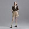 Lambda Women Luminous Golf Shorts Champagne Beige 52525