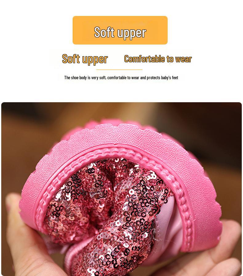 Детские зимние ботинки - готовая теплая хлопковая обувь для девочек и младенцев