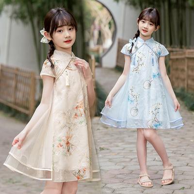 Новое платье Qipao Hanfu в китайском стиле для девочек: Идеально подходит для традиционного и классического стиля.