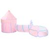 3pcs Baby Tent Kid Crawling Tunnel Play Tent Indoor Children Toddler Toy Ball PoolPink