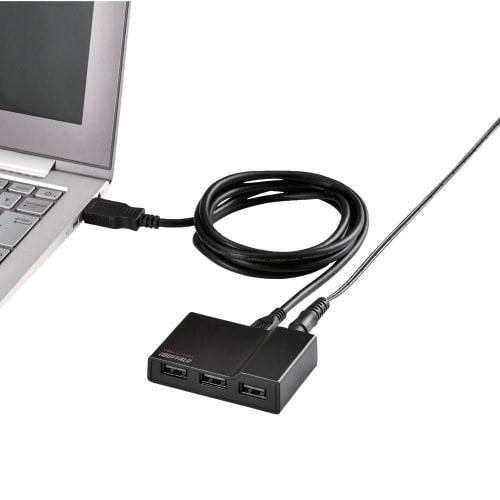 BUFFALO совместимый с ПК/ТВ 4-портовый автономный концентратор черный BSH4A11BK