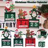 Christmas Wooden Calendar Mall Decoration Calendar Christmas Creative Ornament