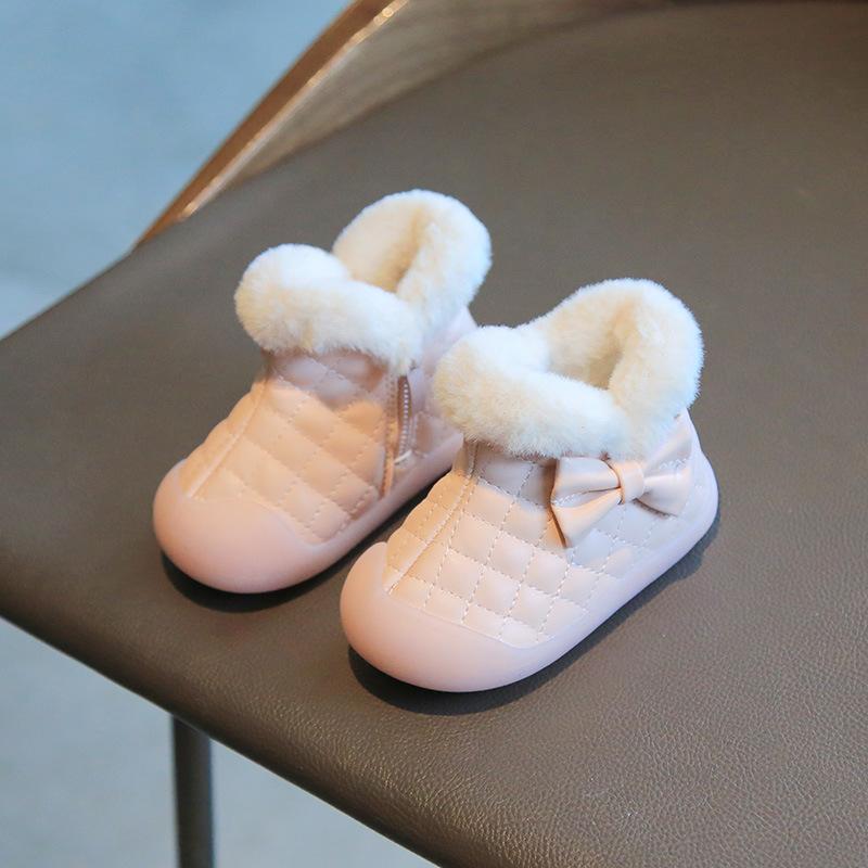 Botas Para Niña Child Snow Boots Winter Boots Plush Boy Cotton Shoes 0-3 Year Old Girl Walking Shoe Warm Padded Boots Kid Shoe