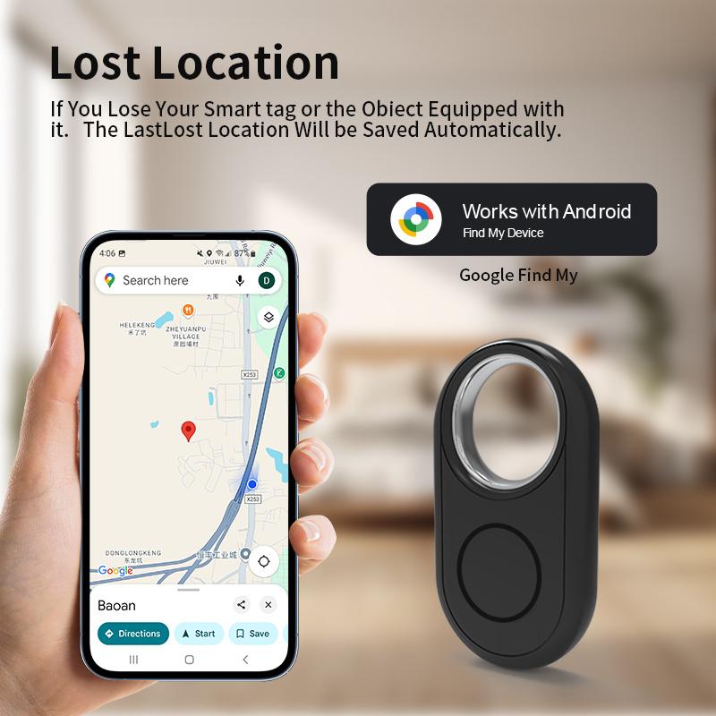 Bluetooth GPS Трекер для телефонов Xiaomi Samsung Работает с Android Google Найти мое устройство Локатор Поиск ключей Защита от потери Умная метка