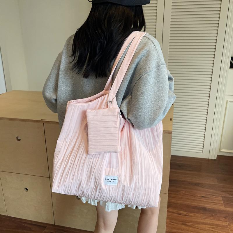 Canvas bag Korean lazy style underarm bag women's 2025 new simple casual tote bag versatile shoulder bag