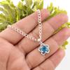 Swiss Blue Topaz Gemstone 925 Sterling Silver Handmade Jewelry Women 's Pendant CP-27-3