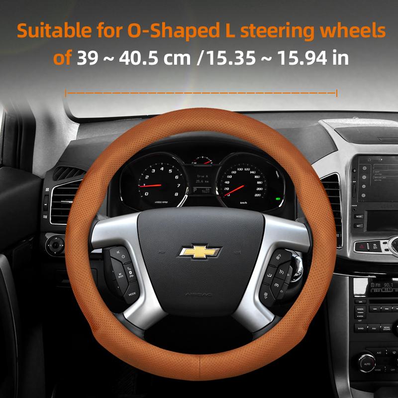 Подходит для Chevrolet Ультратонкая Дышащая Кожаная Накладка на Руль Подходит для Celze Spark Captiva Orlando Lacetti Equinox Malibu Monza Expre