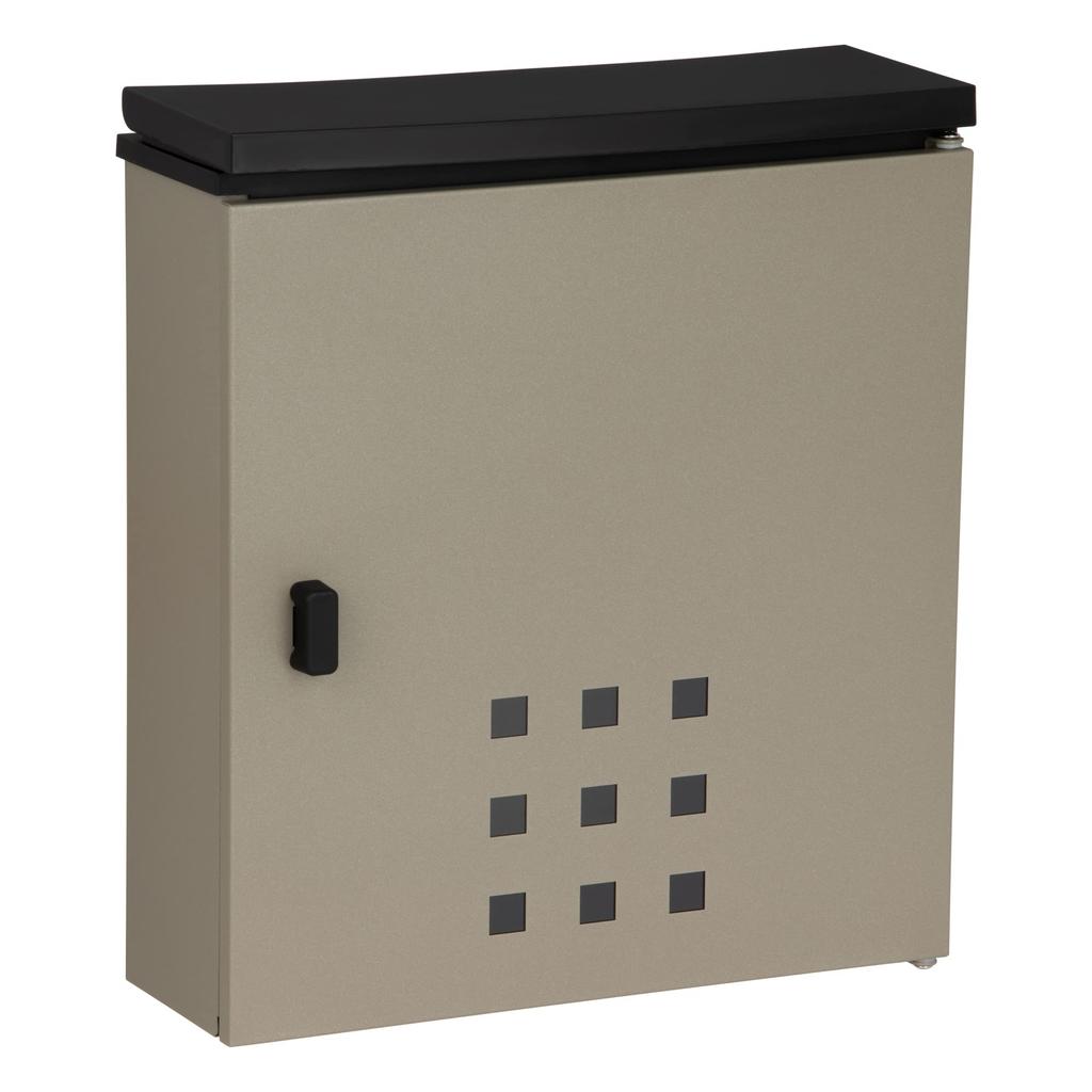 GREEN LIFE Post Wall Совместимо с Mail Совместимо с Square 2 Верхняя передняя сторона Титаново-серый Монтаж, Доставка, Нет. Конверты, Сталь, Вставка,