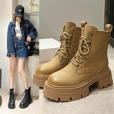 Модные женские модные и высококачественные ботильоны на платформе, модные повседневные женские спортивные ботинки 2025, новые зимние уютные ботинки