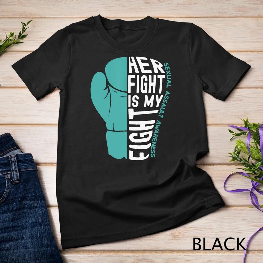 Her Fight Is My Sexual Assault Awareness Boxing Glove T shirt