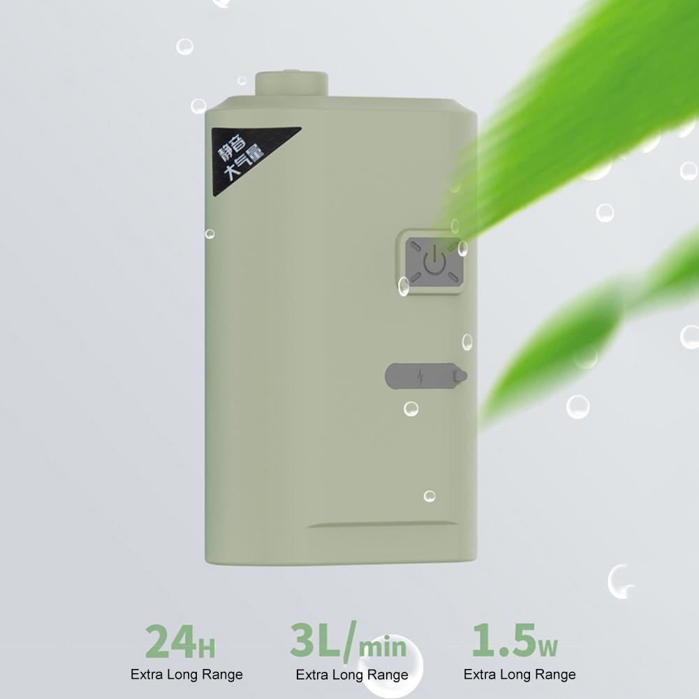 Aquarium Oxygen Pump USB Rechargeable Oxygenation Air Pump Ultra Quiet Air Bubbler Aerator Portable for Outdoor Fishing