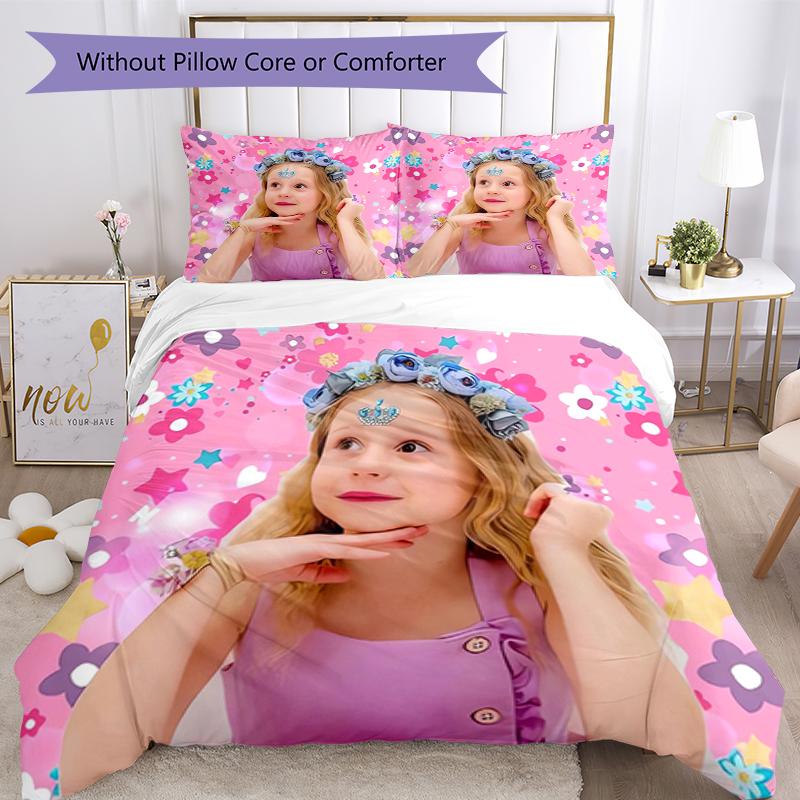 3pcs Like Nastya Bedding Set Duvet Cover Closure Includes 1 Duvet Cover & 2 Pillowcases, Soft and Comfortable for All Seasons.