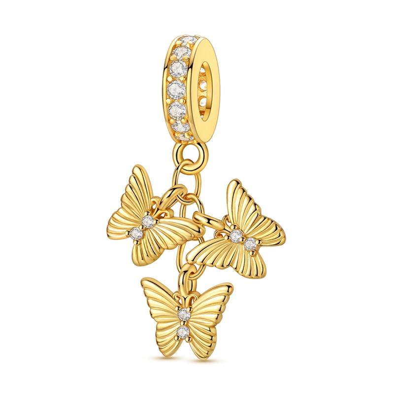 Новый Оригинальный Шарм Подвеска Медь Пингвин Снежинка Капибара Кошка Бабочка Xo Шармы Подходят Браслет Браслет Женские Украшения