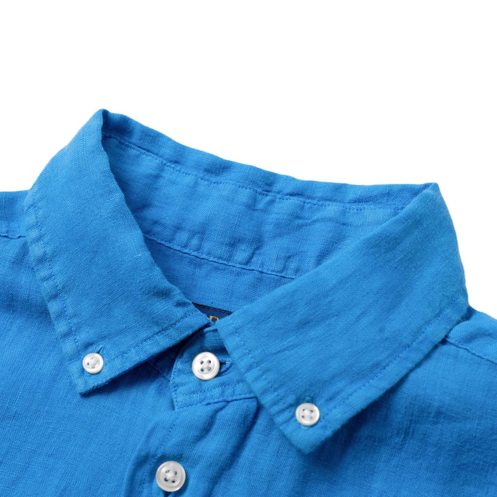 Polo Ralph Lauren SS24 Рубашка однобортная с вышивкой пони, с коротким рукавом, женская, синяя 211874919-007
