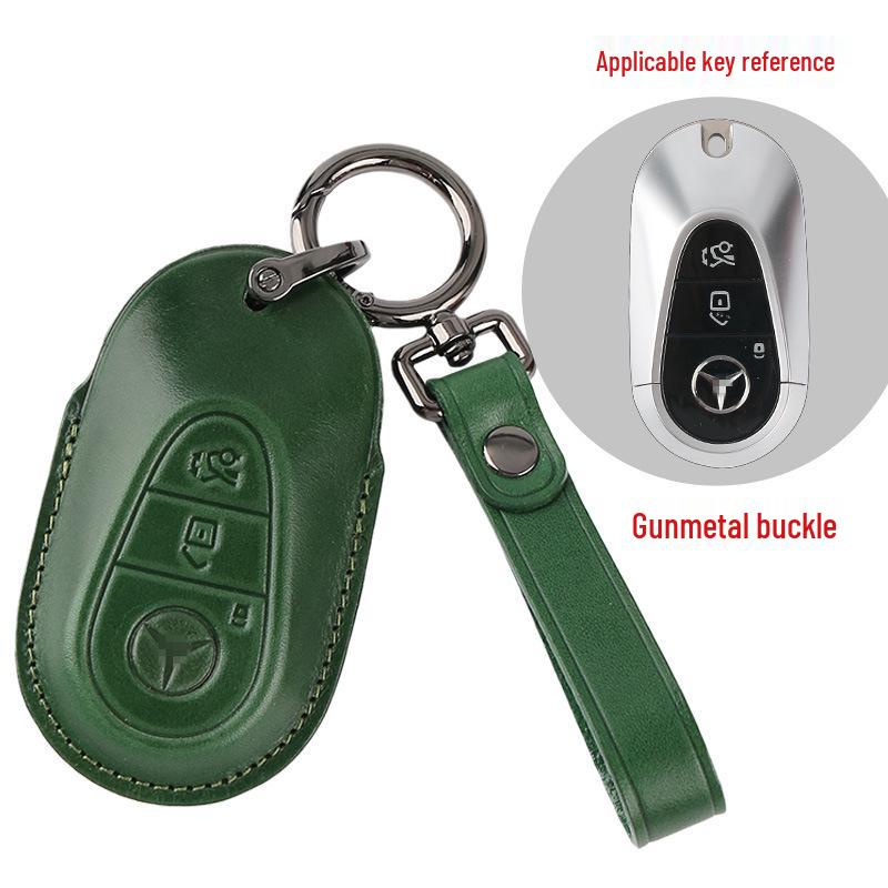 Чехол для смарт-ключа автомобиля из натуральной кожи ручной работы для Mercedes - Полная защита