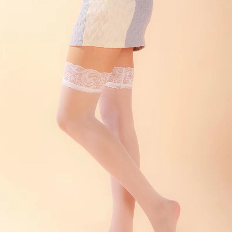 1 пара чулок до бедра, женские летние гольфы, сексуальные чулочно-носочные изделия для девочек, нейлоновые кружевные стильные чулки