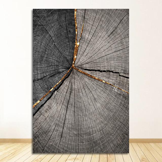 Бело-белая картина под дерево, Gloden, настенная живопись, печать плакатов, фотографии для гостиной, домашний декор, скандинавское украшение, абстрактный черный