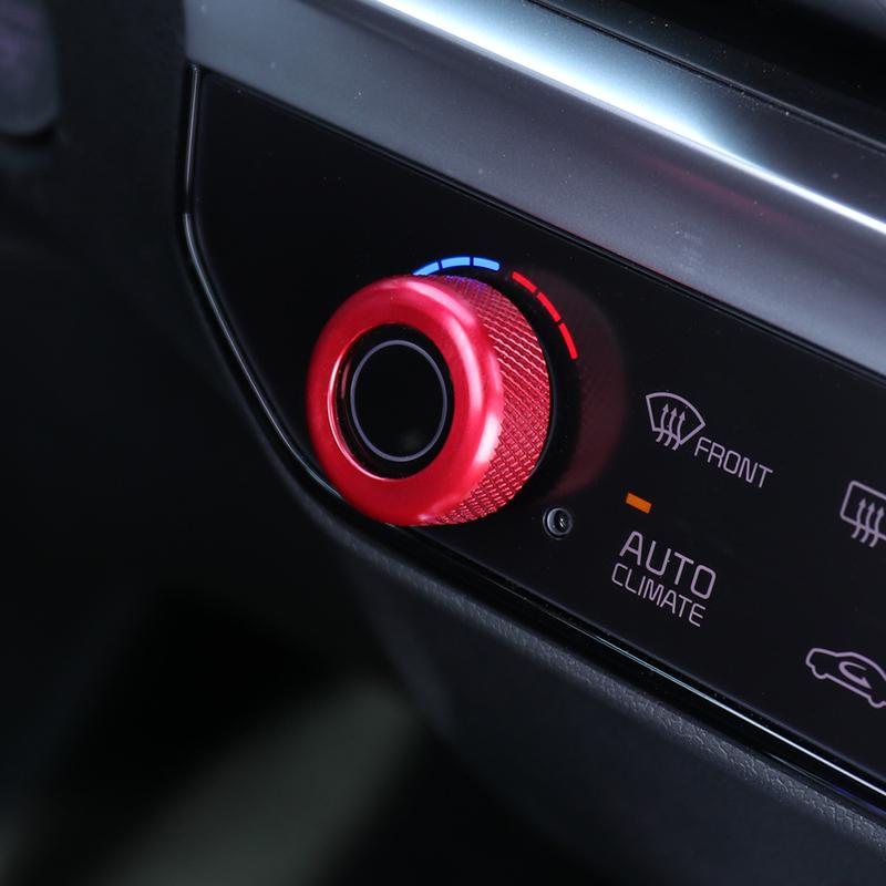 For Kia EV6 2025 2026 Accessories 2pcs Aluminum Car AC Air Conditioner Knob Cover Ring Adjust Trim Interior Accessories