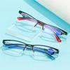 Универсальные очки для чтения, женские очки с защитой от синего света, очки для дальнозоркости, металлические оптические полукадровые очки для чтения